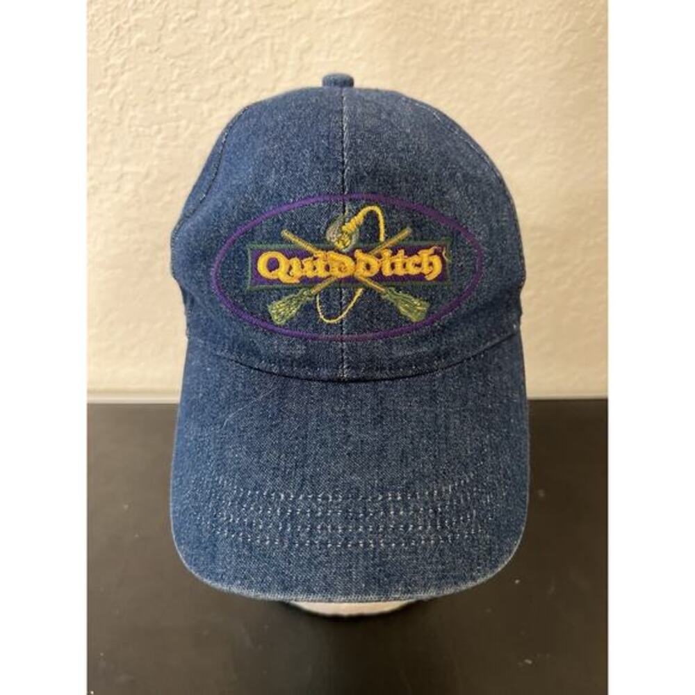 Vintage Harry Potter Quidditch Hat Strap Back Denim Baseball Cap